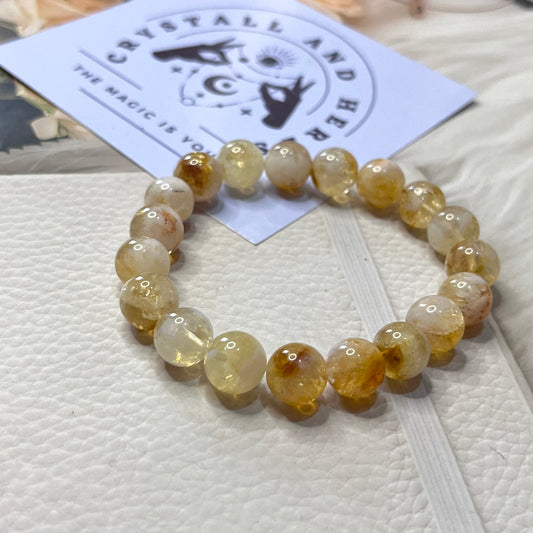 Russian Citrine 10mm Crystall and Herbs