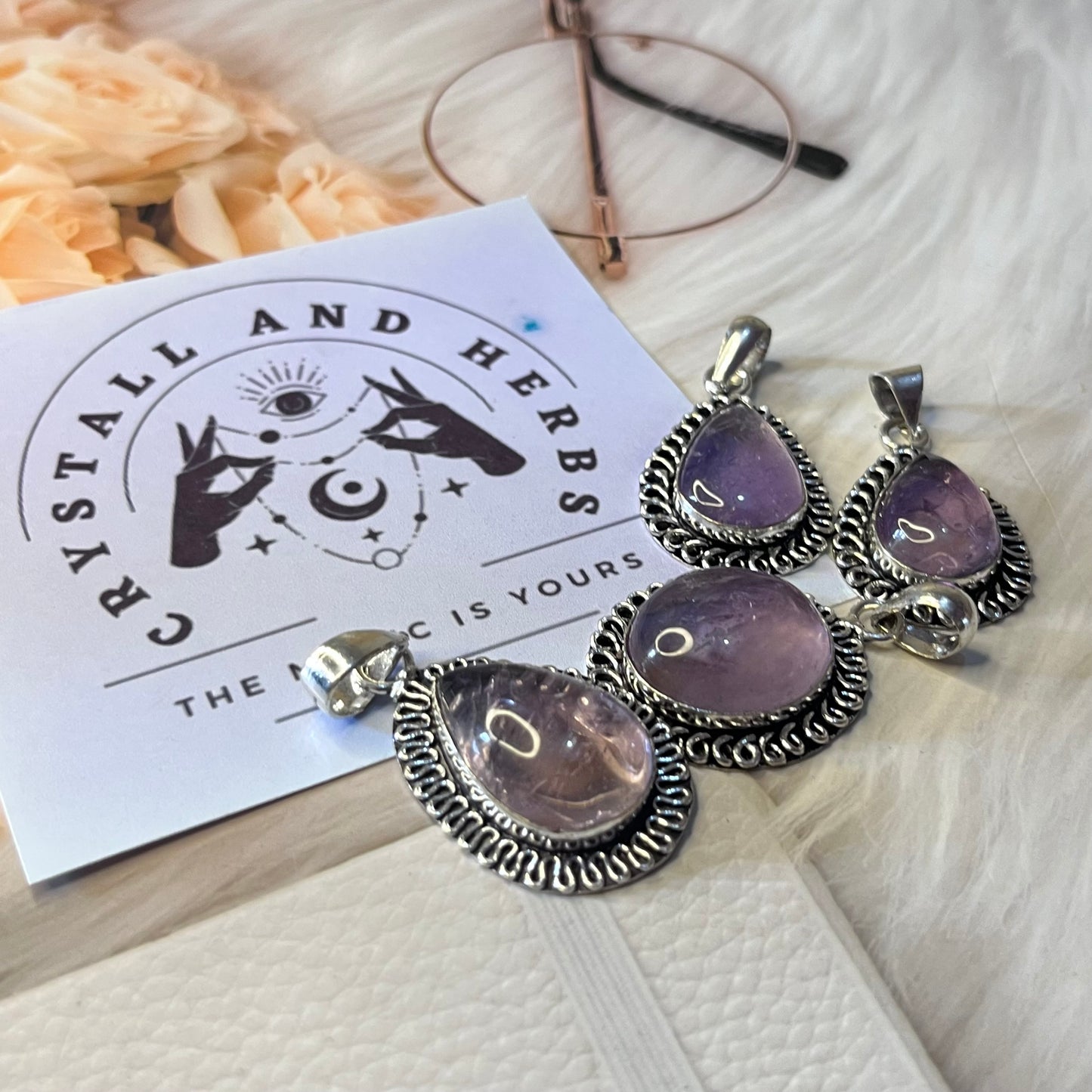 Amethyst Pendant by Crystall and Herbs