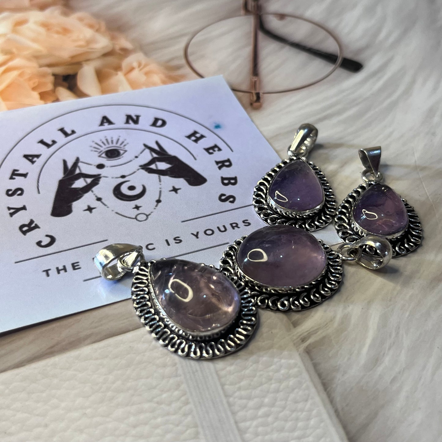 Amethyst Pendant by Crystall and Herbs