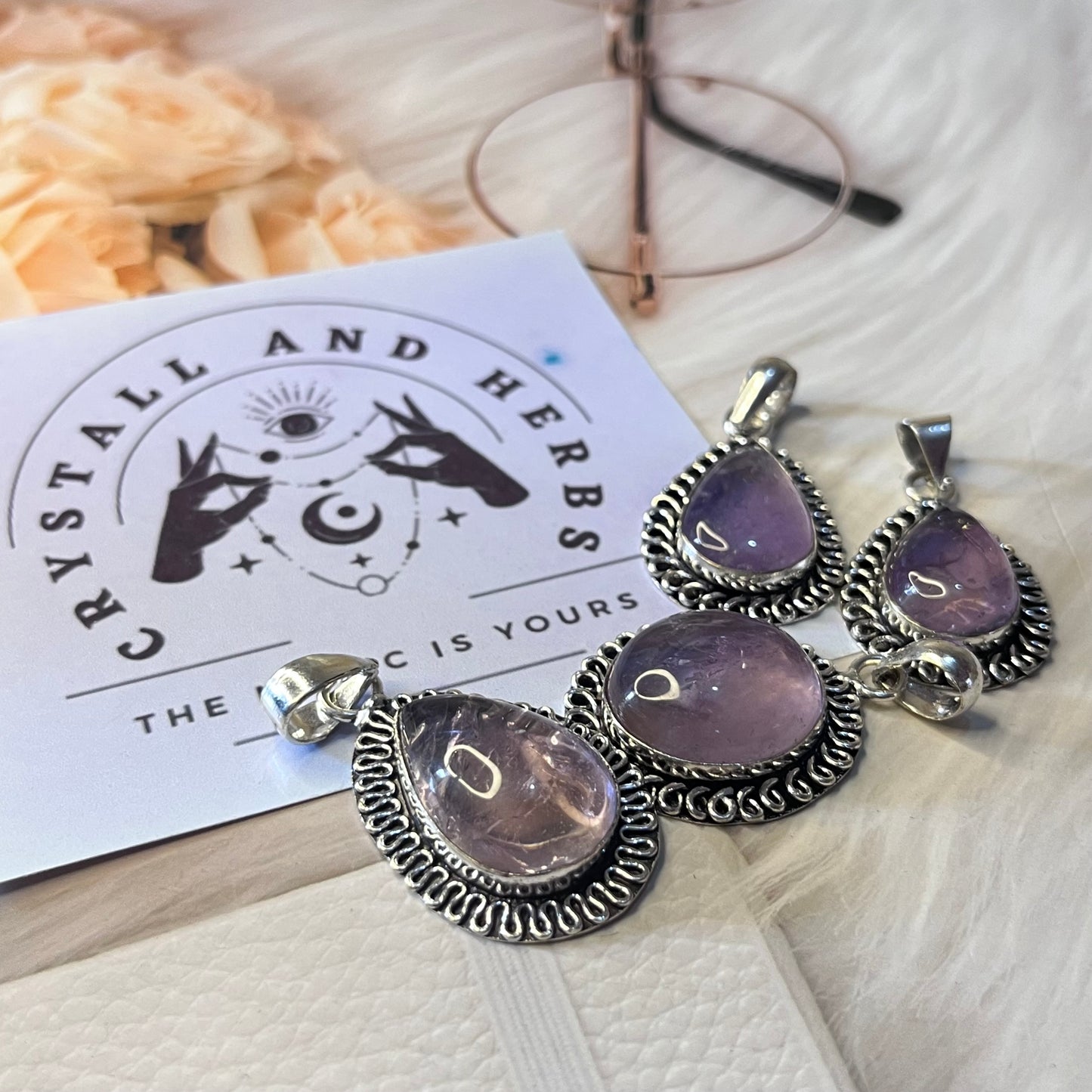 Amethyst Pendant by Crystall and Herbs