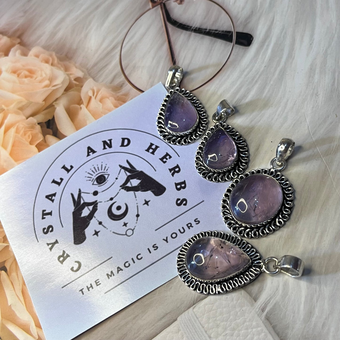 Amethyst Pendant by Crystall and Herbs