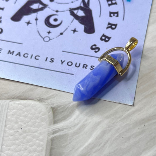 Aquamarine Pencil Pendant by Crystall and Herbs