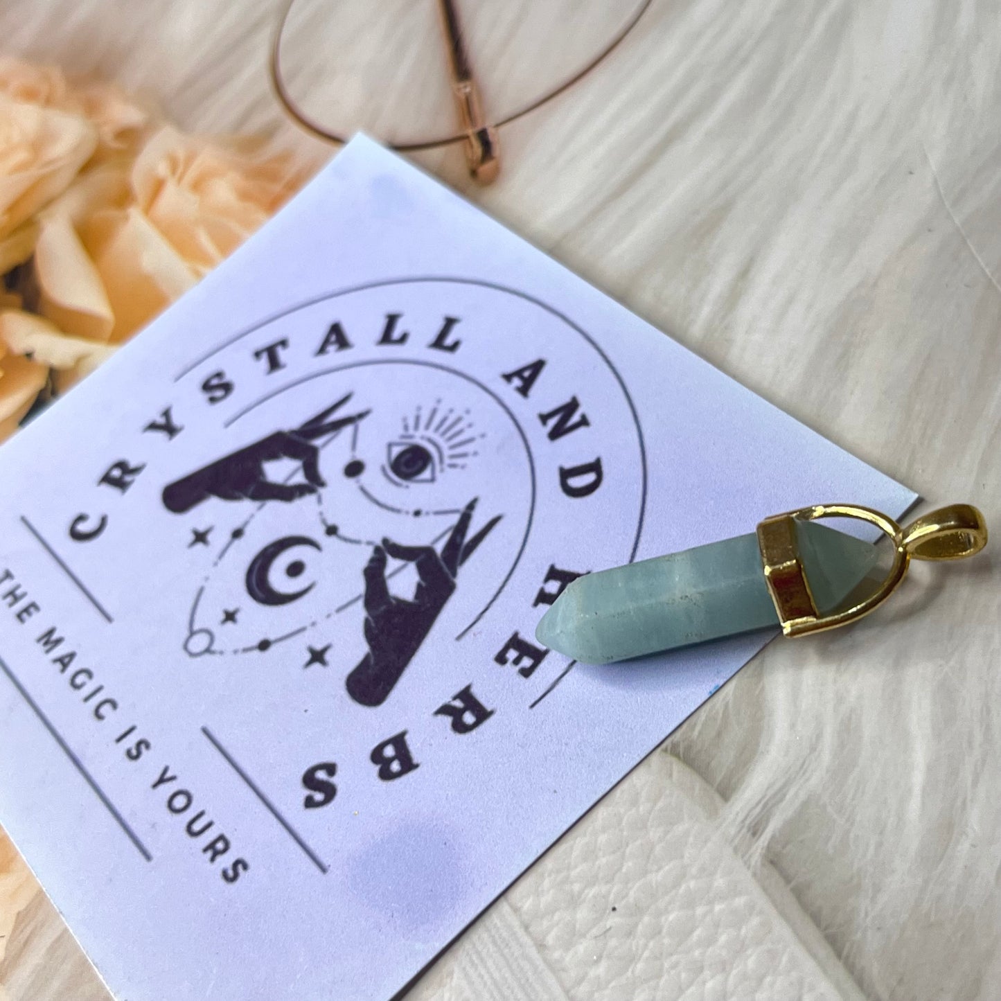 Aquamarine Pendant by Crystall and Herbs