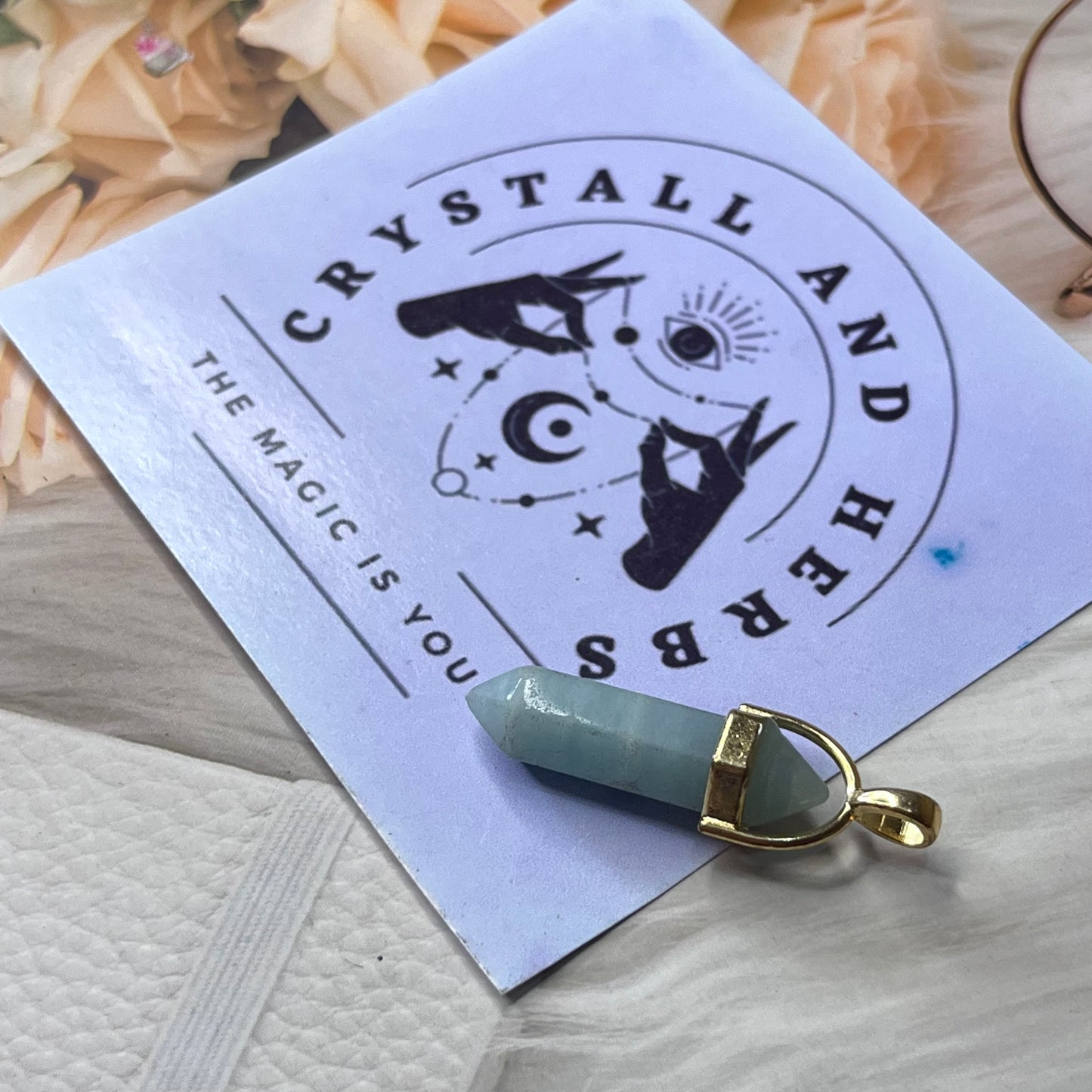 Aquamarine Pendant by Crystall and Herbs