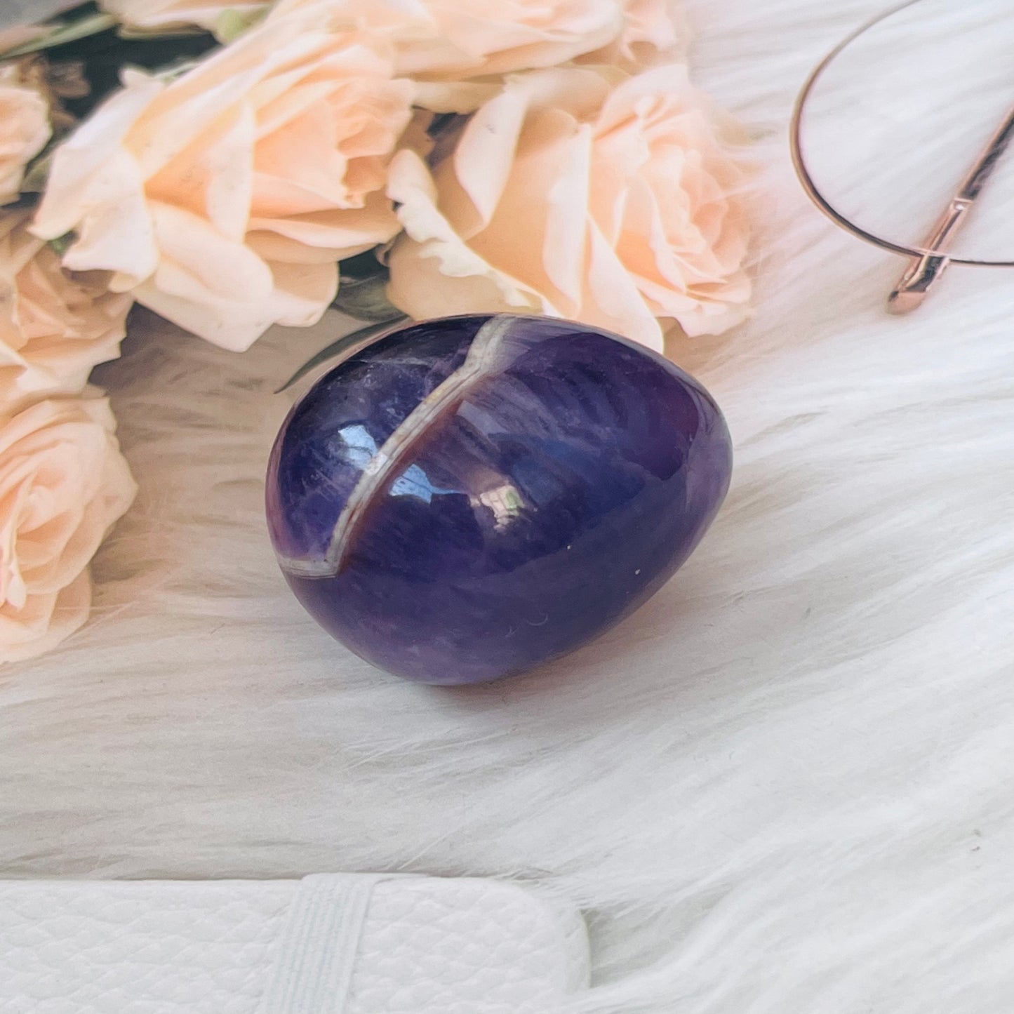 Amethyst Yoni Egg Womb Healing by Crystall and Herbs