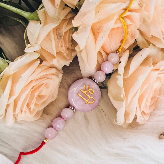 Rose Quartz Rakhi by Crystall and Herbs