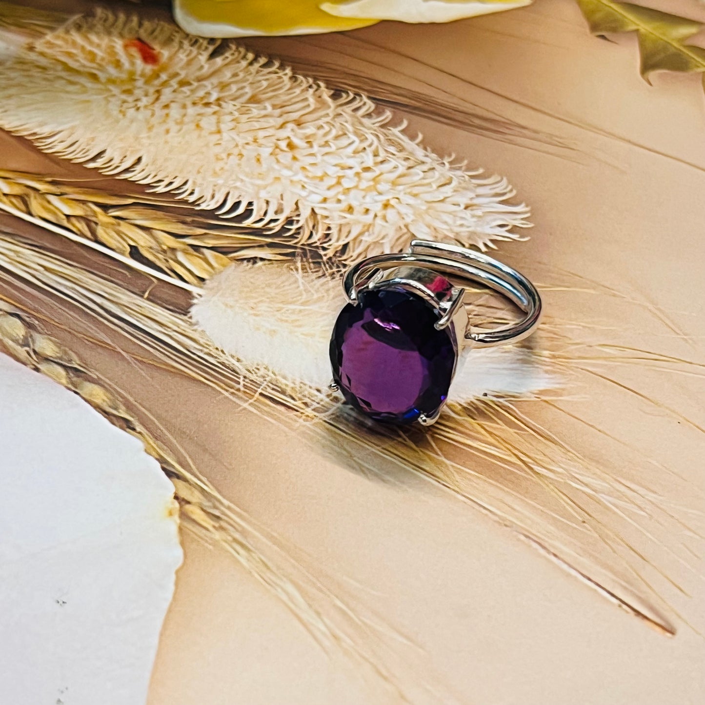 Amethyst Ring by Crystall and Herbs