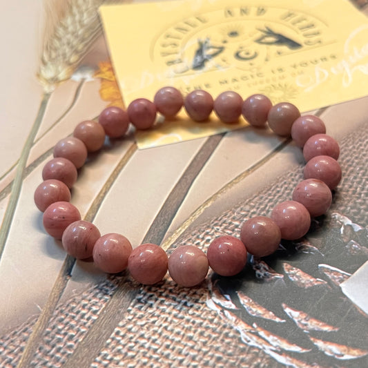 Rhodochrosite Bracelet by Crystall and Herbs