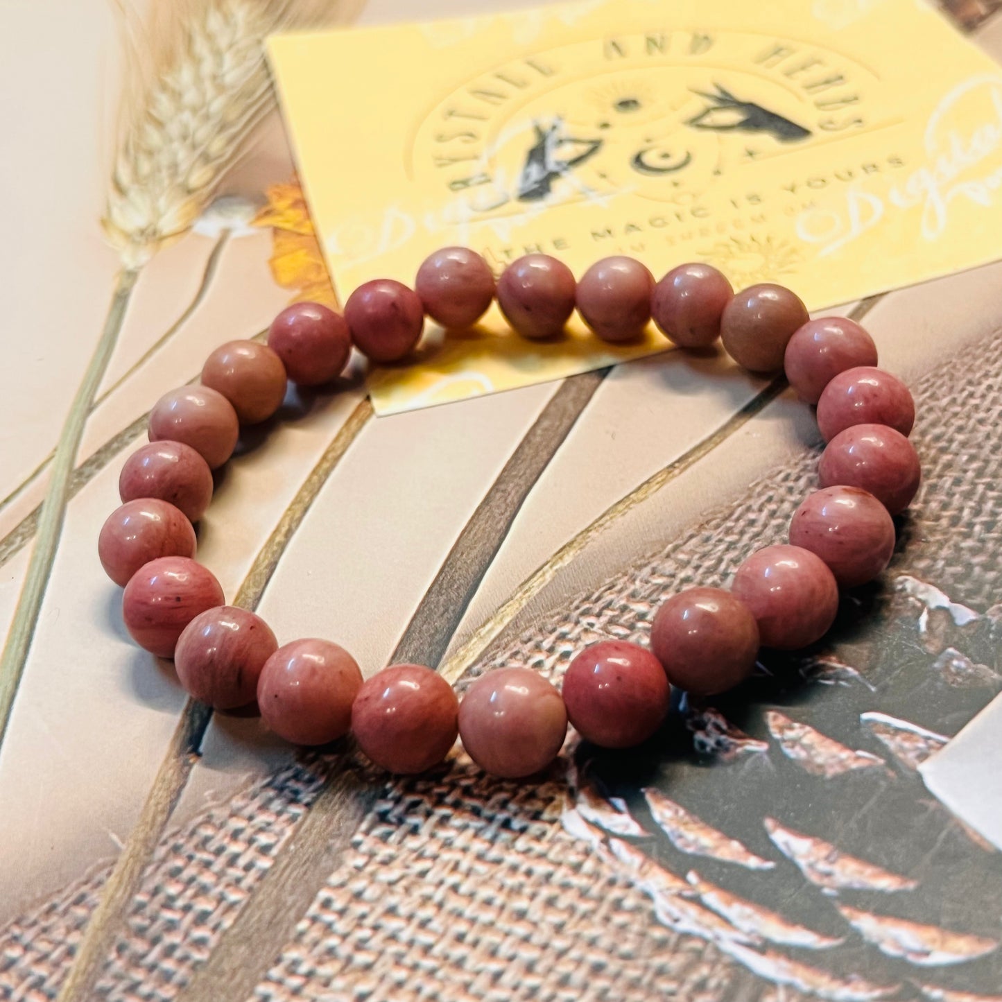 Rhodochrosite Bracelet by Crystall and Herbs