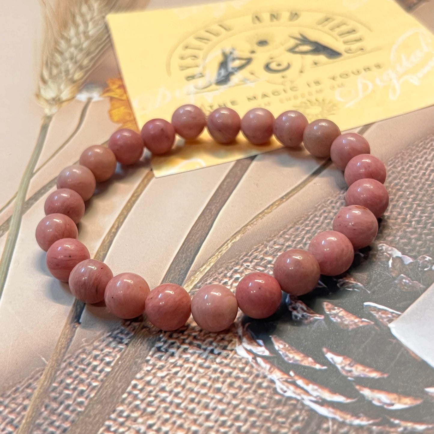 Rhodochrosite Bracelet by Crystall and Herbs