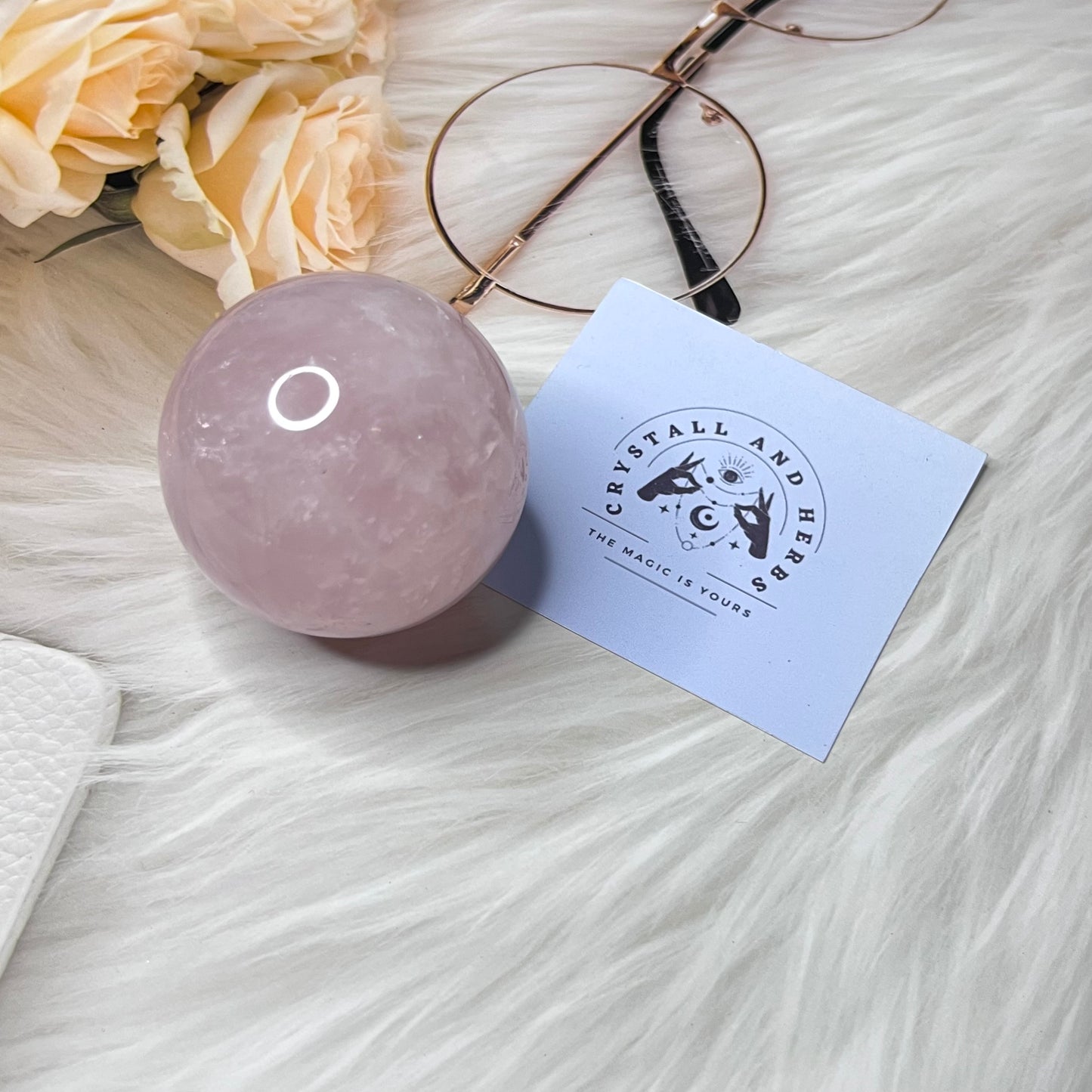 Rose Quartz Sephare by Crystall and Herbs