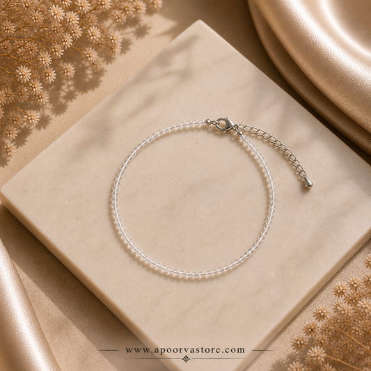 Clear Quartz 1mm handmade bracelet by Crystall and herbs