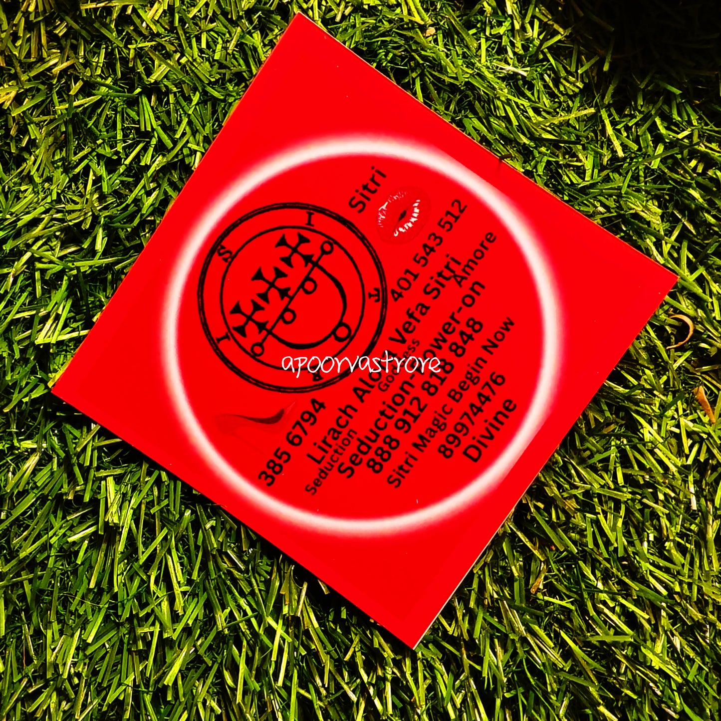 Sitri Love lust Attraction Energy Circle with codes Enn Energized and Activated Laminated