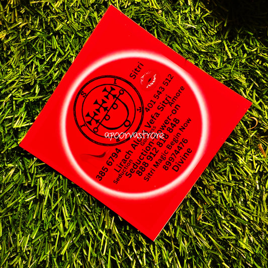 Sitri Love lust Attraction Energy Circle with codes Enn Energized and Activated Laminated