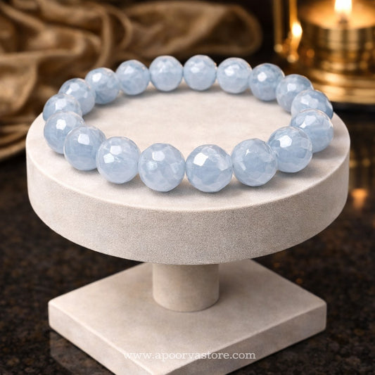 Angelite Bracelet 10mm– Calm, Communication & Angelic Protection Energy