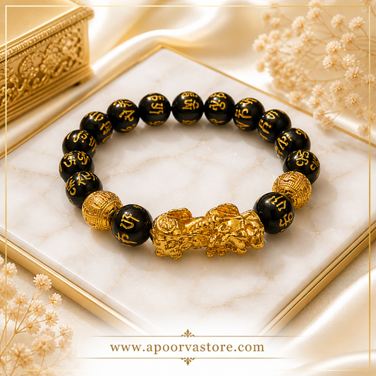 Pixiu Bracelet for Luck & Abundance by Crystall and Herbs