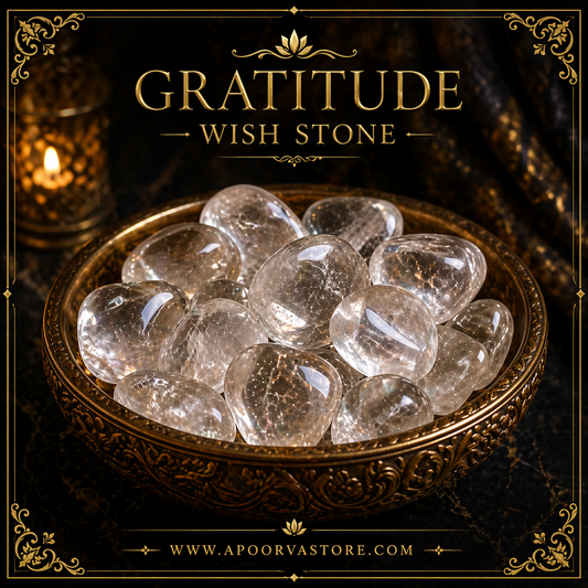 Gratitude Wish Stone for all Purpose by Crystall and Herbs (1 unit)