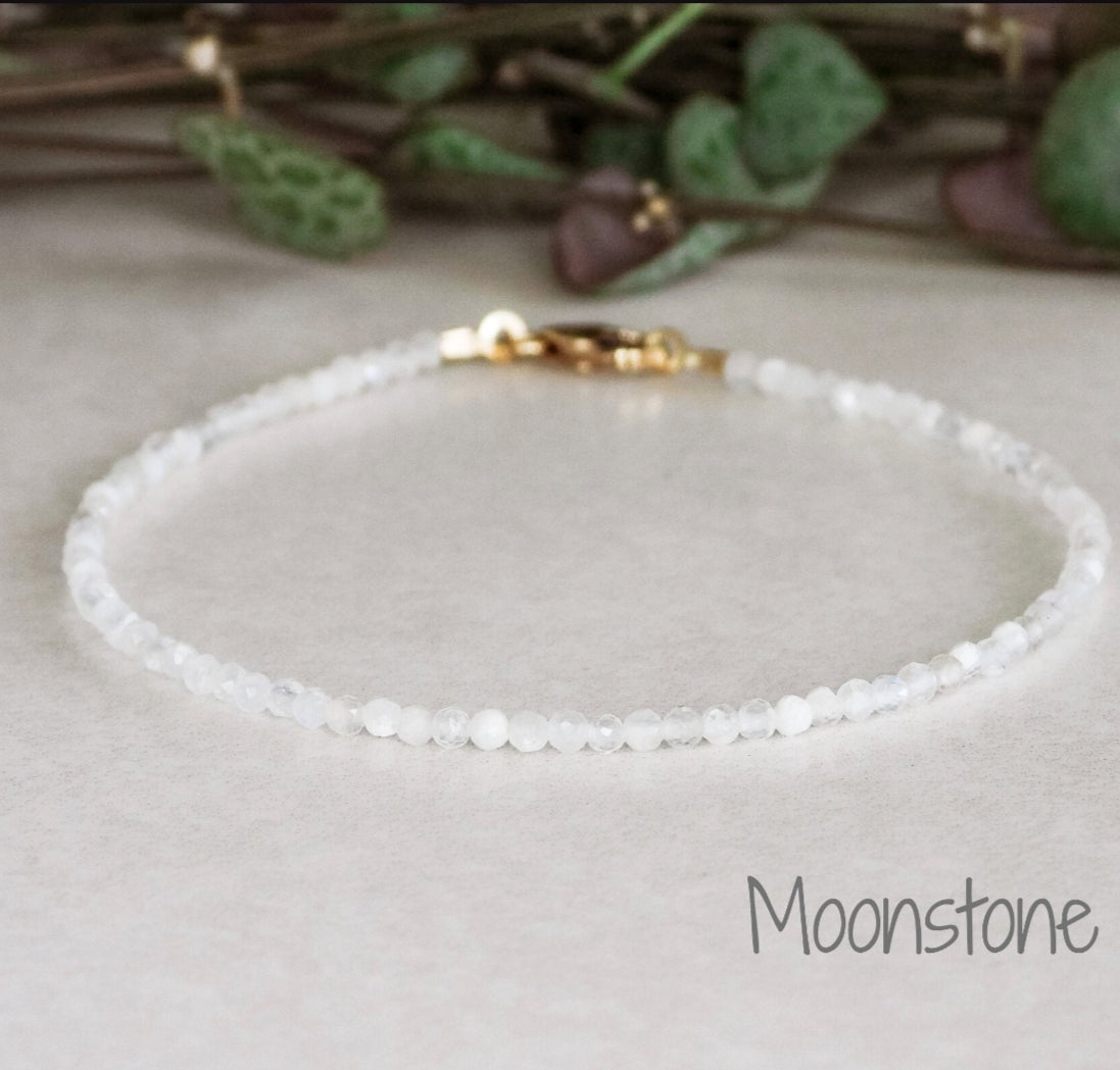 Moonstone Anklet- Intuition, Emotional Balance, Beauty and Divine feminine energy
