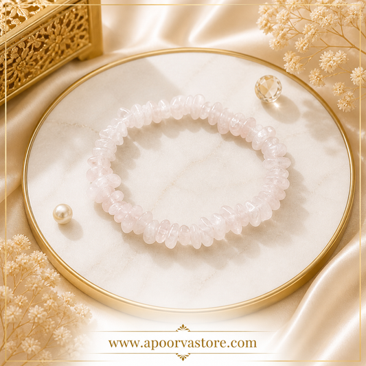 Clear Quartz chip Bracelet handmade by Crystall and Herbs