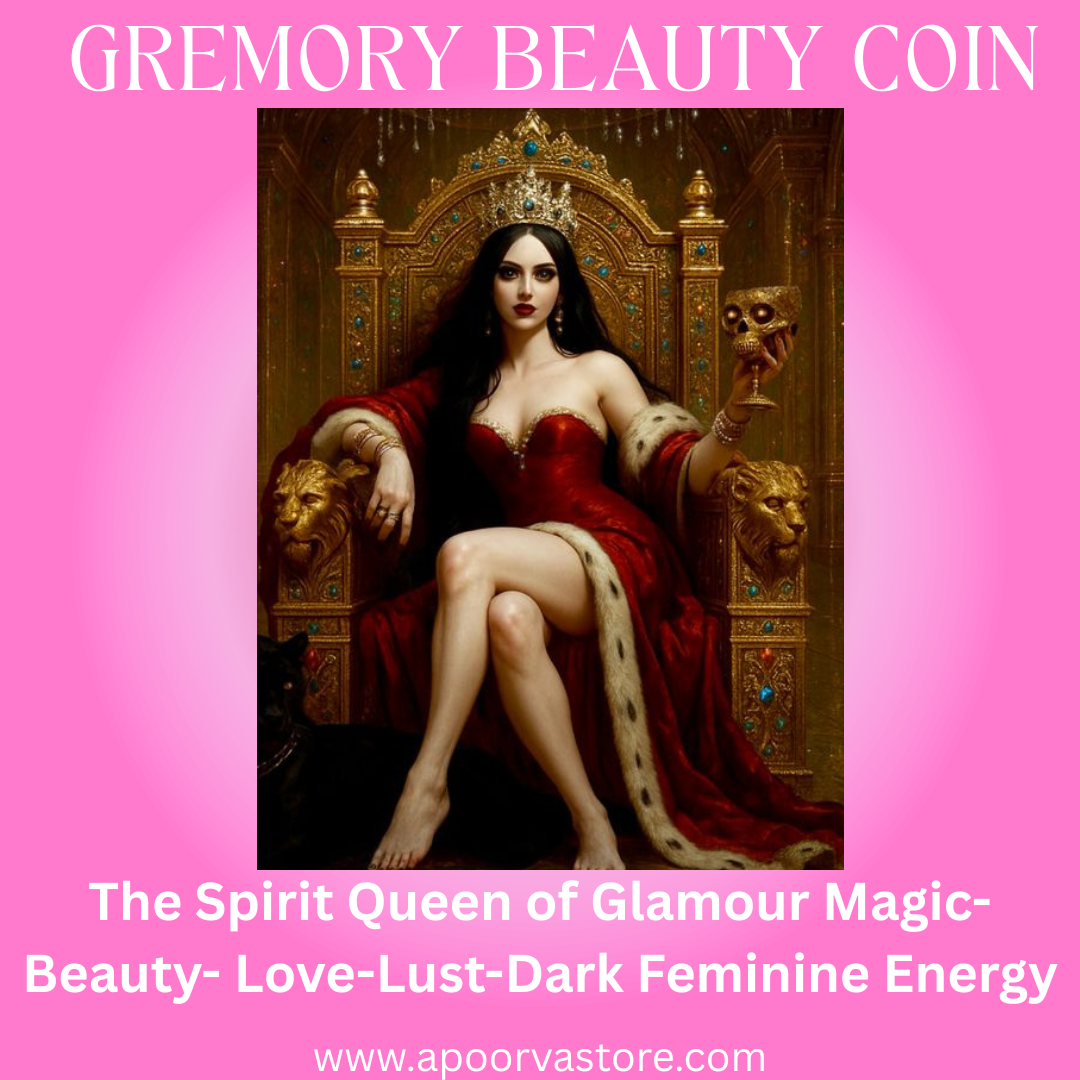 Spirit Gremory Coin by Crystall and herbs