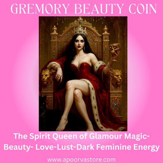 Spirit Gremory Coin by Crystall and herbs