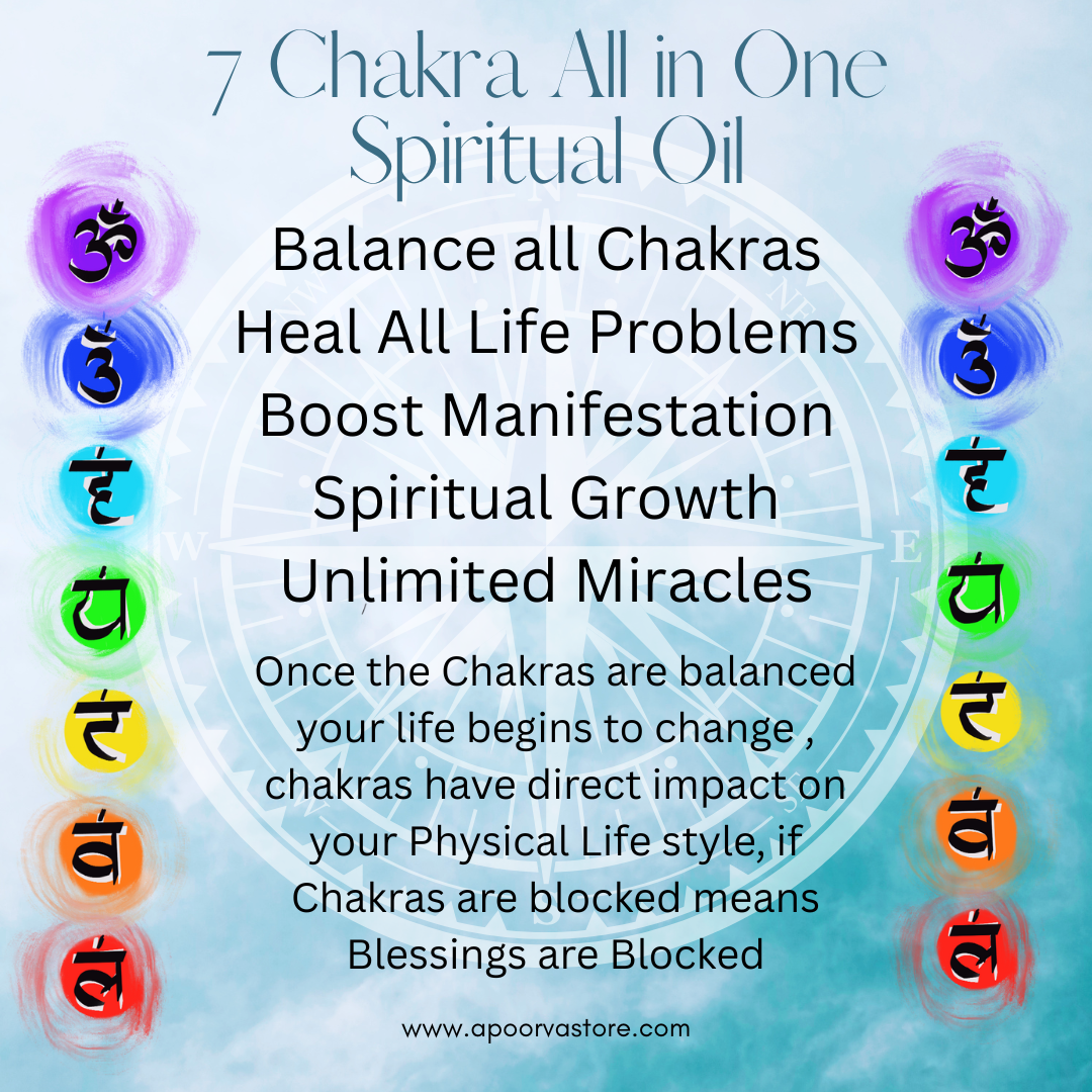 7 chakra Balancing manifestation oil by Crystall and Herbs