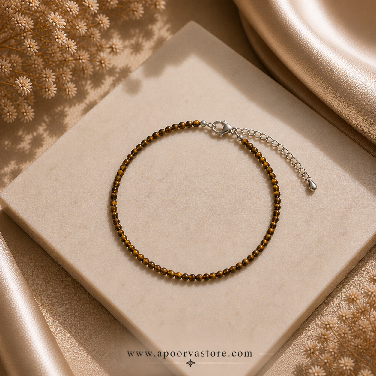 Tigers eye 1mm handmade bracelet by Crystall and herbs