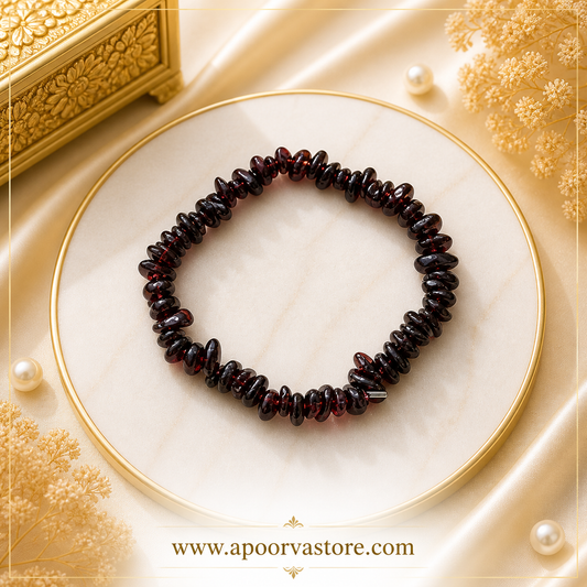 Red Garnet Chip Bracelet handmade by Crystall and Herbs