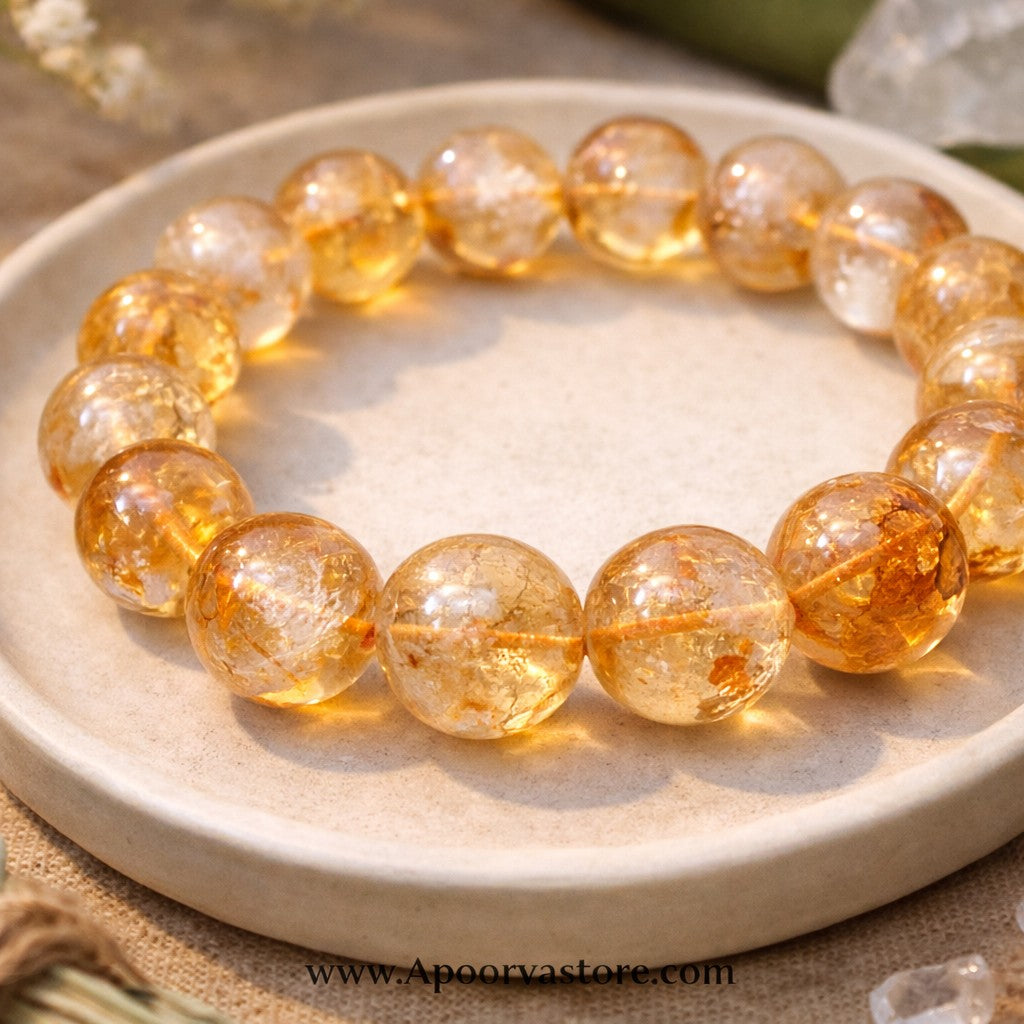 Premium 12mm Citrine Bracelet – Russian Quality | Wealth, Success & Luxury Energy Activation