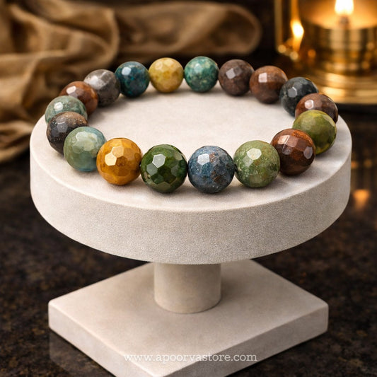 Premium Bloodstone Bracelet 10mm Diamond Cut – Strength, Protection & Vital Energy
