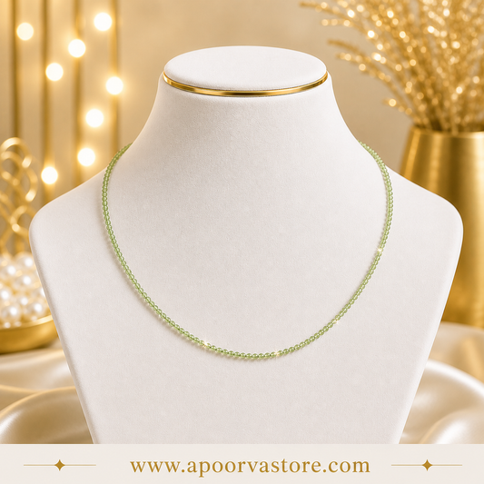 Green Aventurine 1mm handmade Necklace by Crystall and Herbs