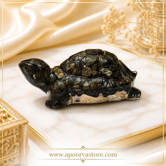 Green Pyrite Turtle by Crystall and Herbs